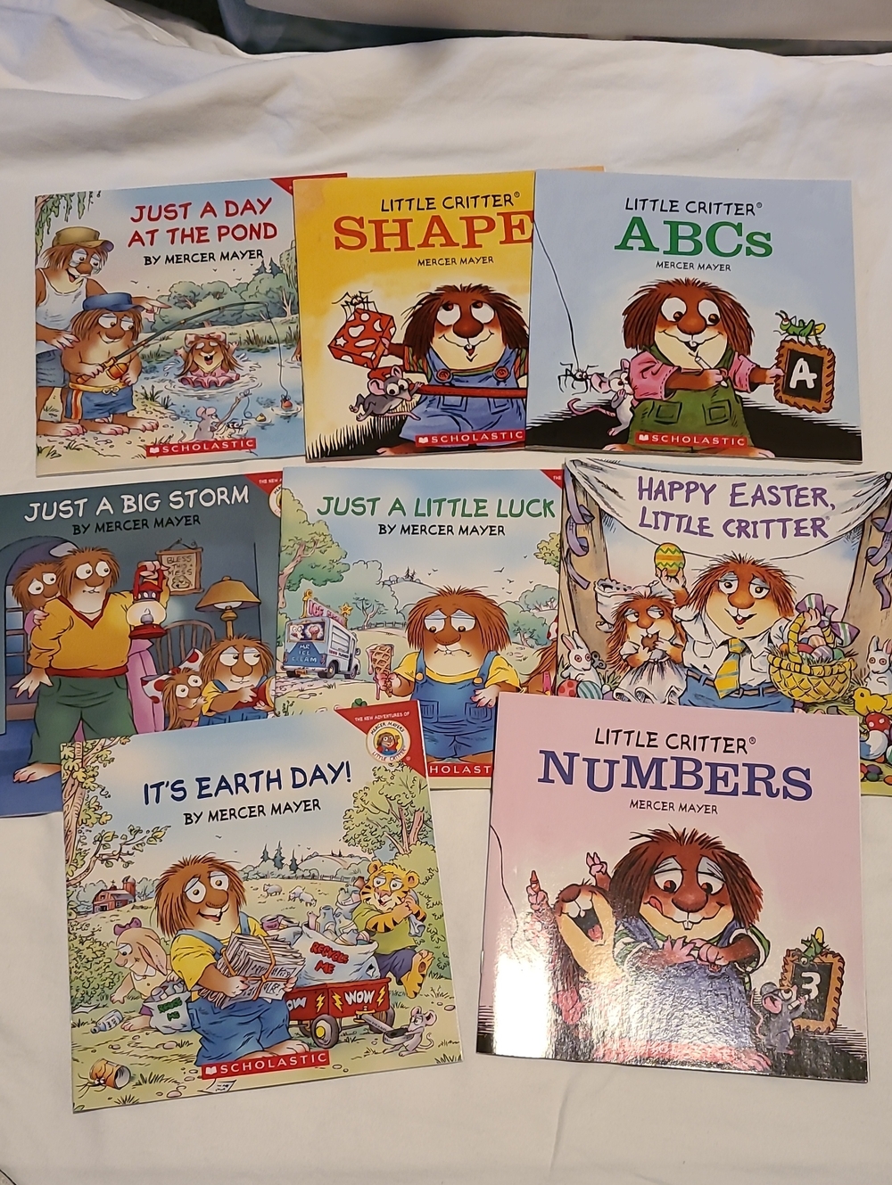 Scholastic Little Critter By Mercer Mayer 8 Books Shapes Numbers ABCs Storm